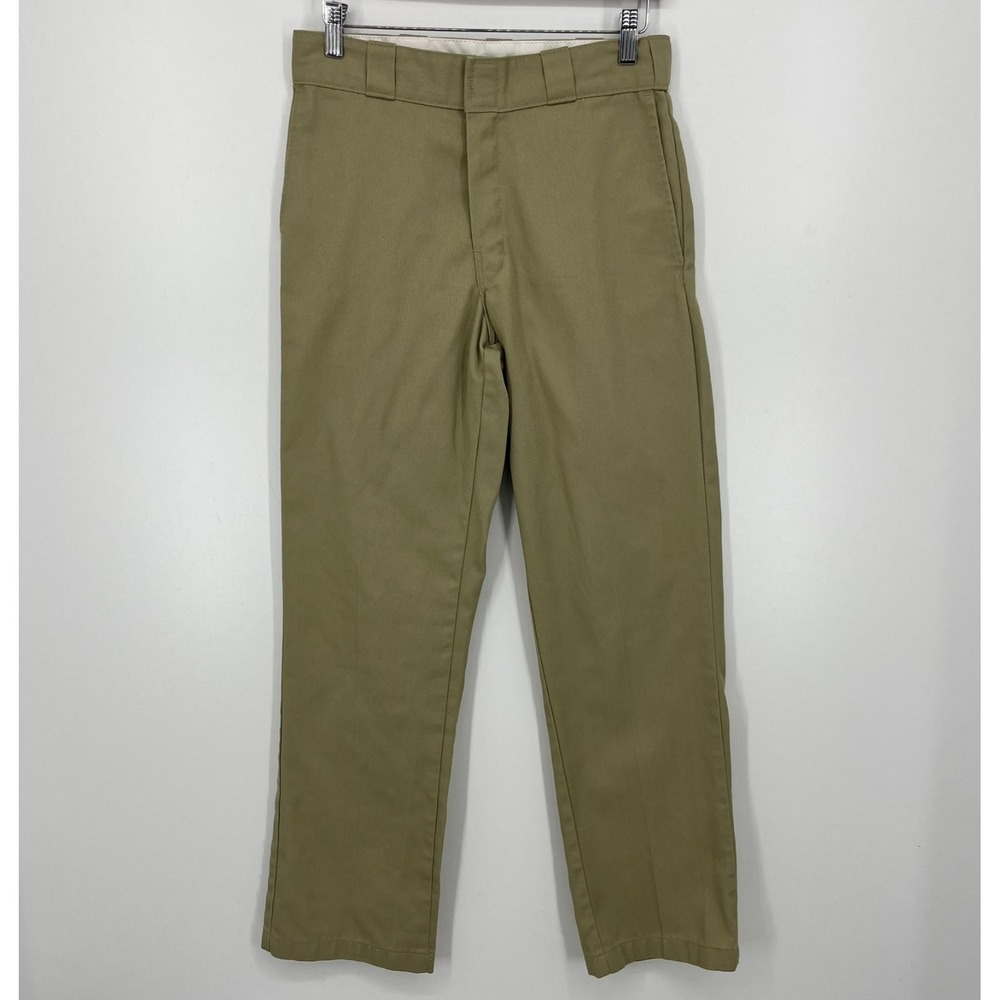 Dickies Chino Pants Men's Size 30x32‎ Beige 874 Original Fit Flat Front Workwear